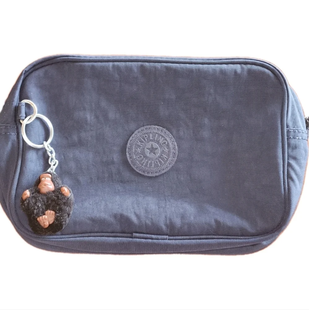 Kipling Dee II Navy Crossbody Bag with BagCharm –Excellent Condition